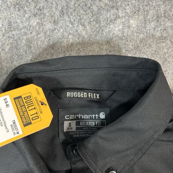 Carhartt Shirt Women's Small Rugged Professional Relaxed Fit Canvas Workwear - Picture 3 of 8